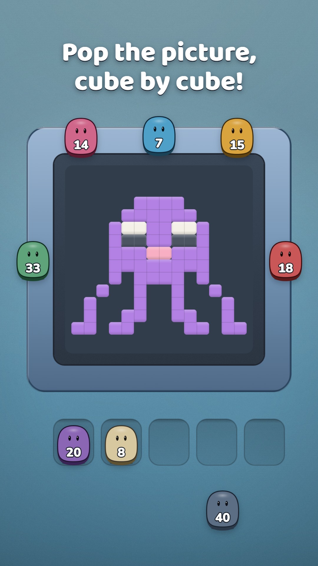 Peek-a-Pop gameplay — popping tiles on the conveyor