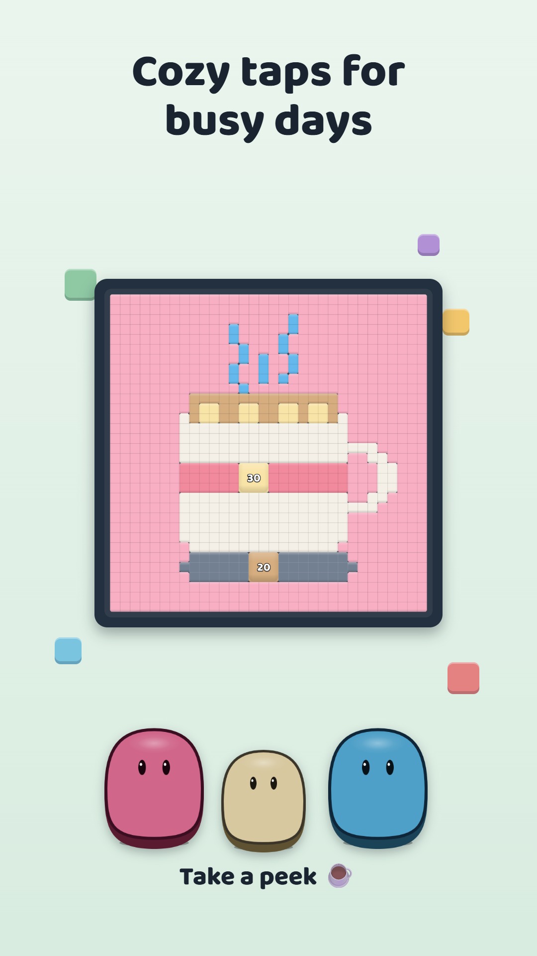 Cozy puzzle moment in Peek-a-Pop